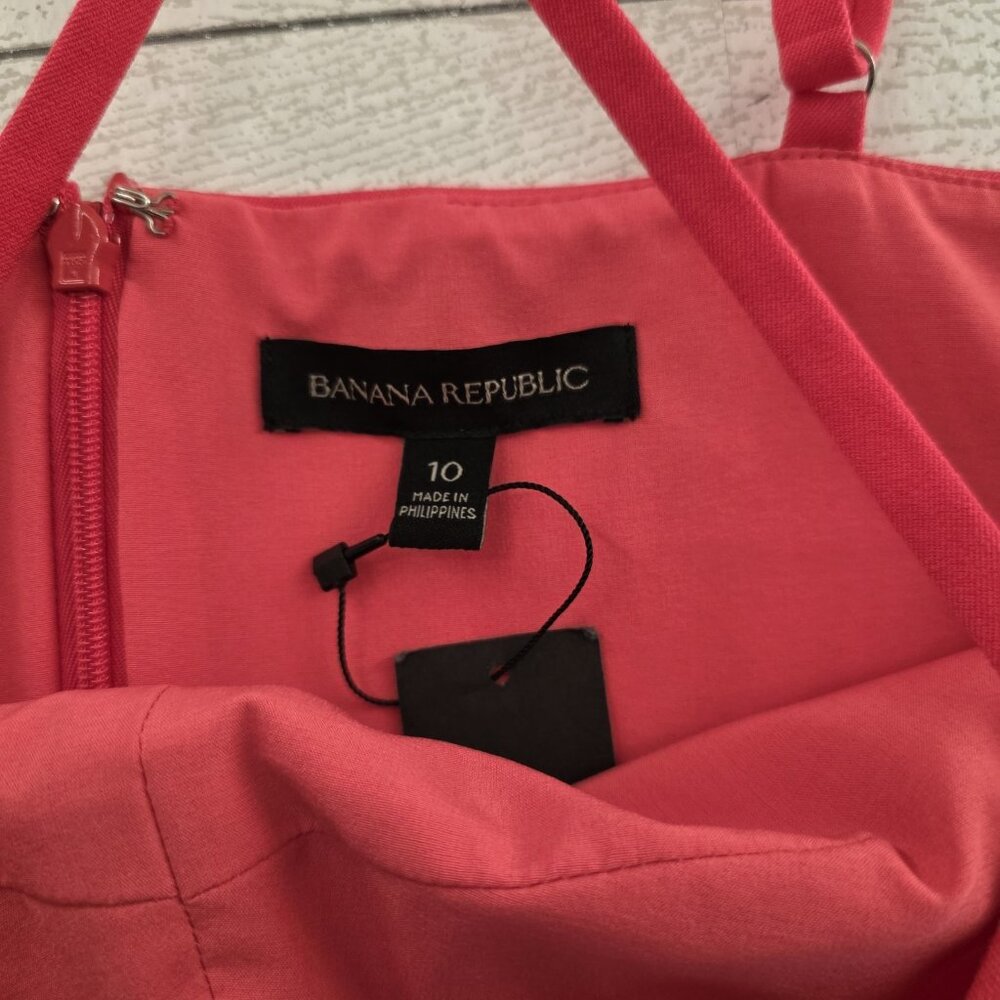 Banana Republic Bi-stretch Sleeveless Sheath Dress – Pink Classic & Chic Sz 10 - Picture 7 of 9